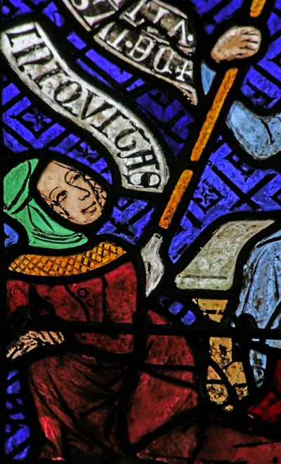 Window Depicting Psychomachia: Justice and Iniquity by French School
